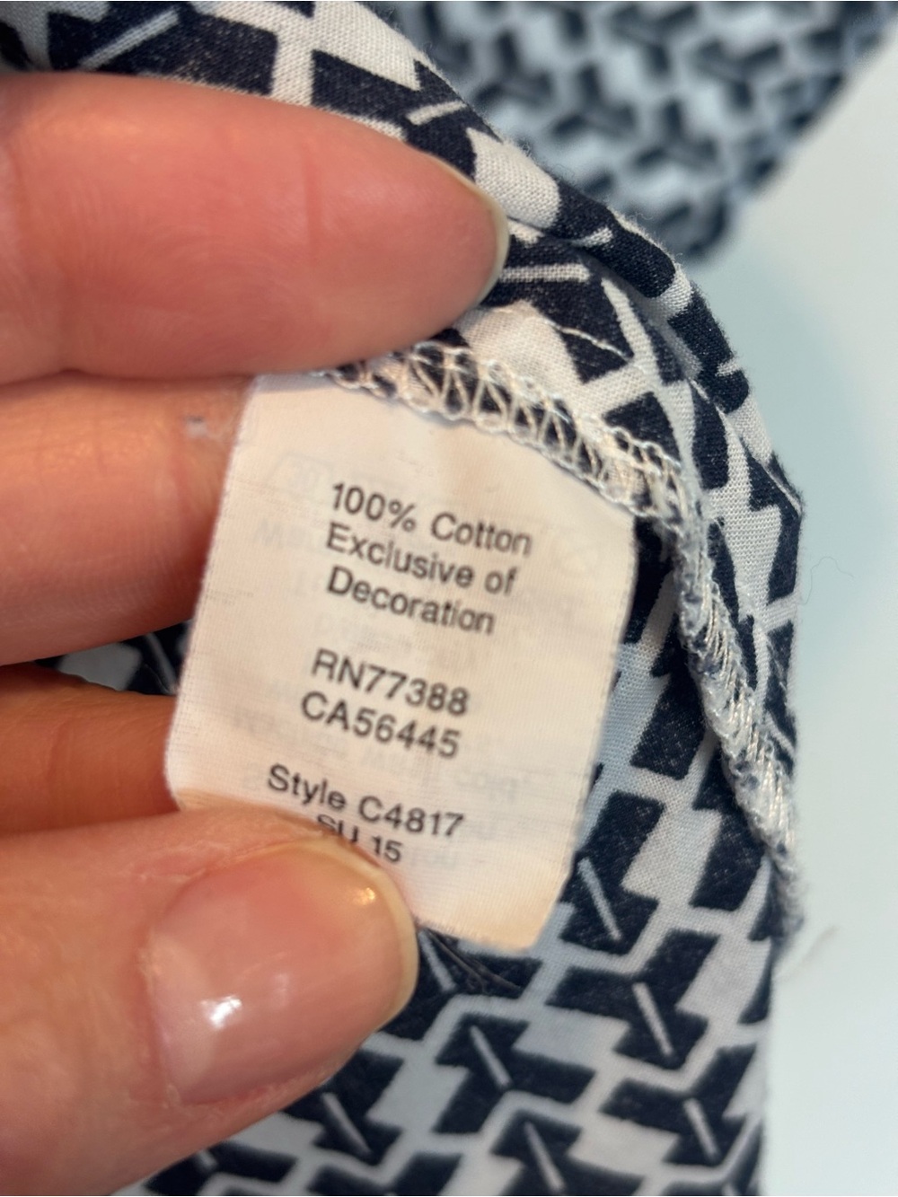 J. Crew Navy & White Embroidered Sleeveless Camisole with Tassel - Picture 5 of 5